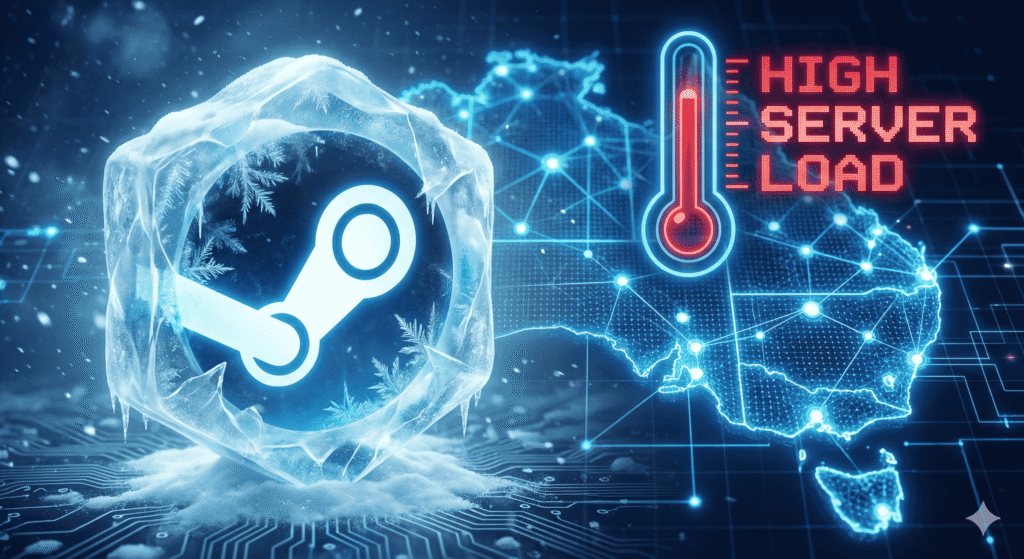 Steam Winter Sale 2025 Australia official start time and NBN server congestion warning chart