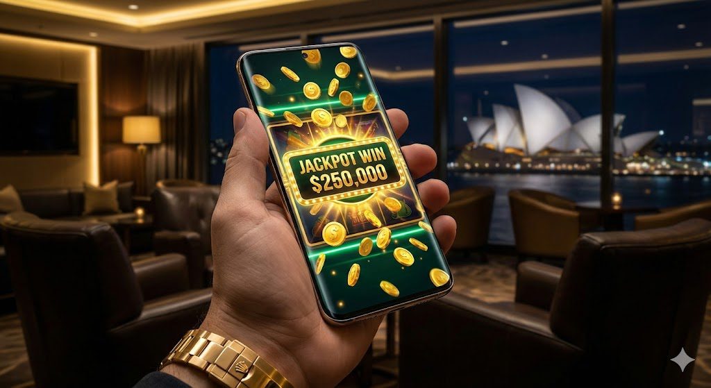 Best online pokies Australia 2026 interface on mobile showing high RTP win at HB88 Casino with instant payout